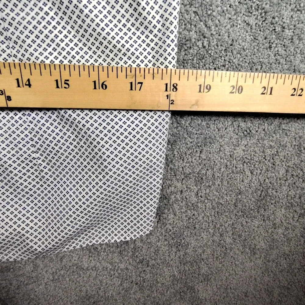 Ted Baker Endurance Dress Shirt Dotted Print Long Sleeve Blue 15.5 32/33